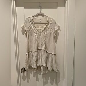 Free People Off-White Flowy Dress